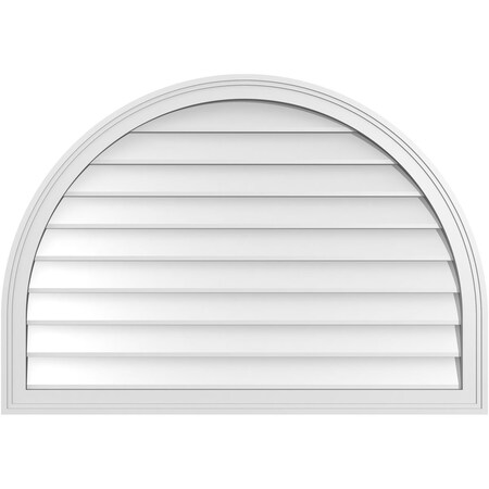Ekena Millwork Round Top Surface Mount PVC Gable Vent w/ 2"W x 1-1/2"P Brickmould Frame, 40"W x 28"H GVPRT40X2802SN